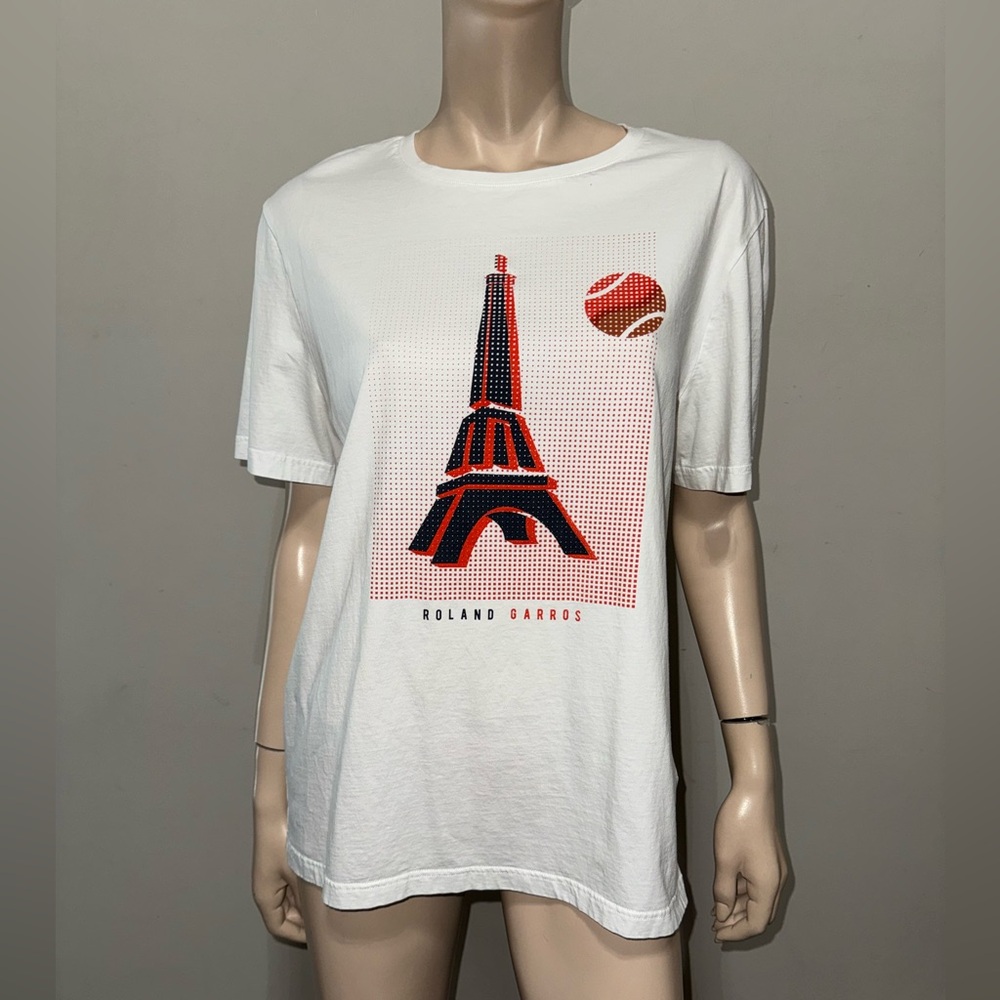 Roland-Garros Eiffel Tower boy t-shirt - Off white L